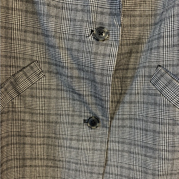 NWT American Eagle Oversized Grey Plaid Striped Boyfriend Blazer Large - Picture 4 of 6